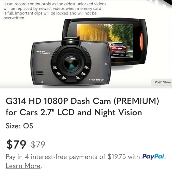 G314 HD 1080P Dash Cam (PREMIUM) for Cars 2.7" LCD and Night Vision - Picture 13 of 14